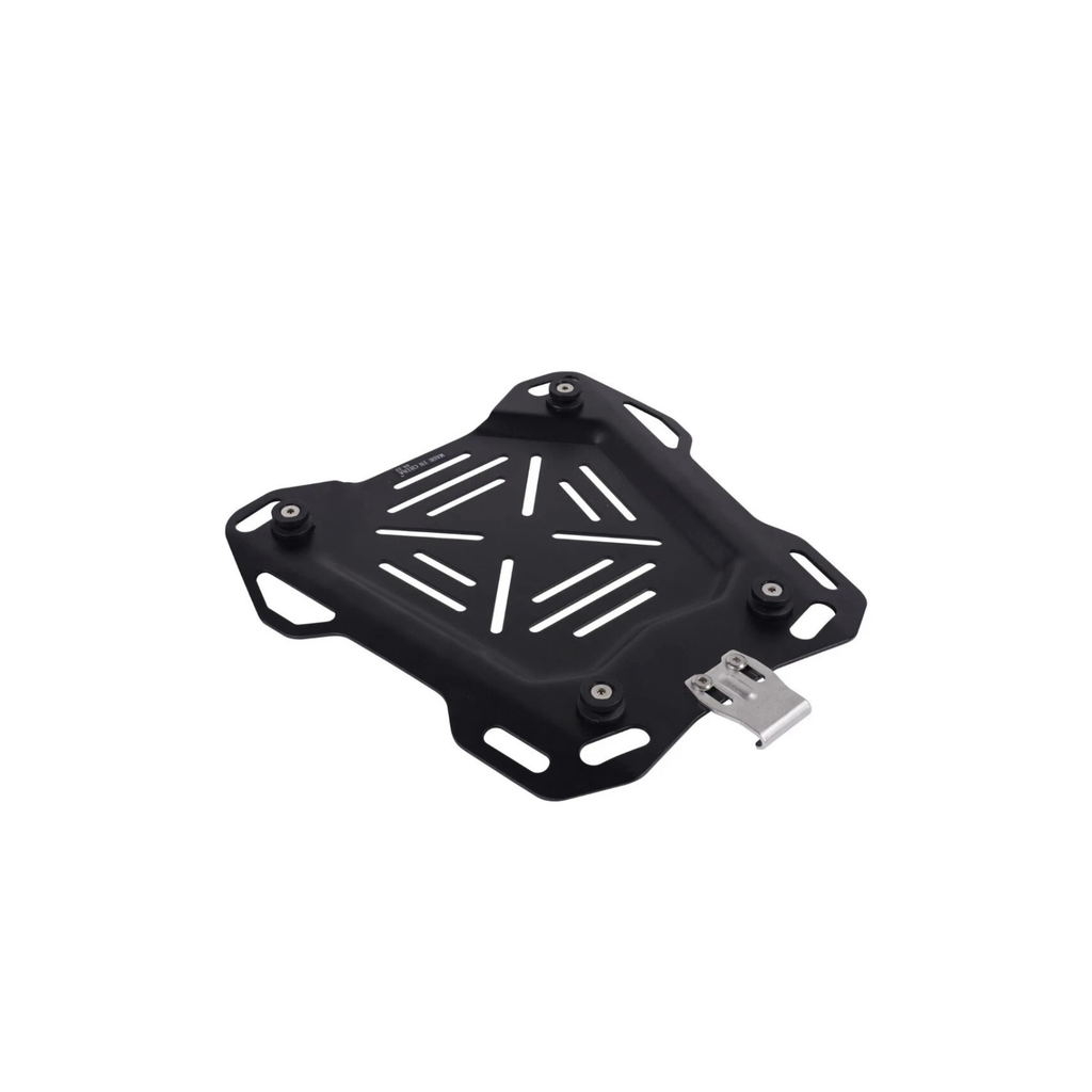Motorcycle Top Box 65L Aluminium Luggage Top Case Universal Fitting Plate Black