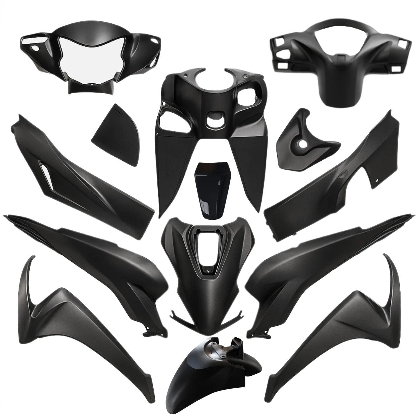 Honda Vision 110 2021–2024 Full Plastic Body Panel Fairing Cover Kit Matt Black
