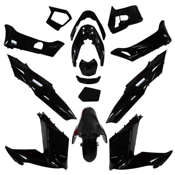 COMPLETE PANEL FAIRING SET Black Aftermarket to fit Honda PCX 125 2014 - 2017