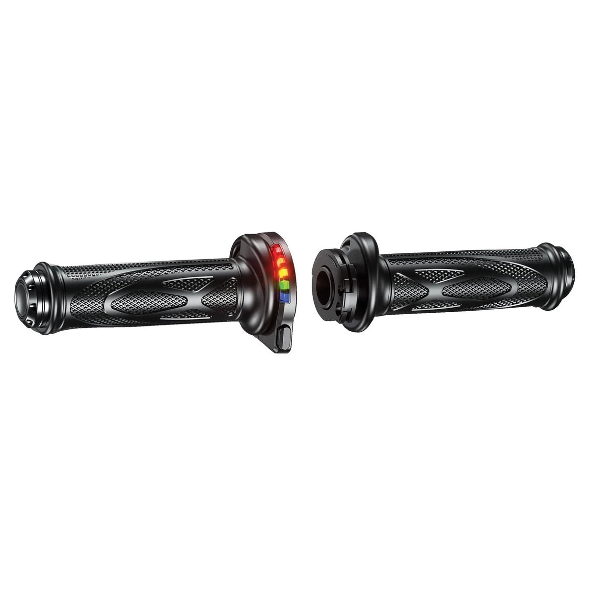 Commander Heated Motorcycle Grips 22.2mm With Throttle Sleeve