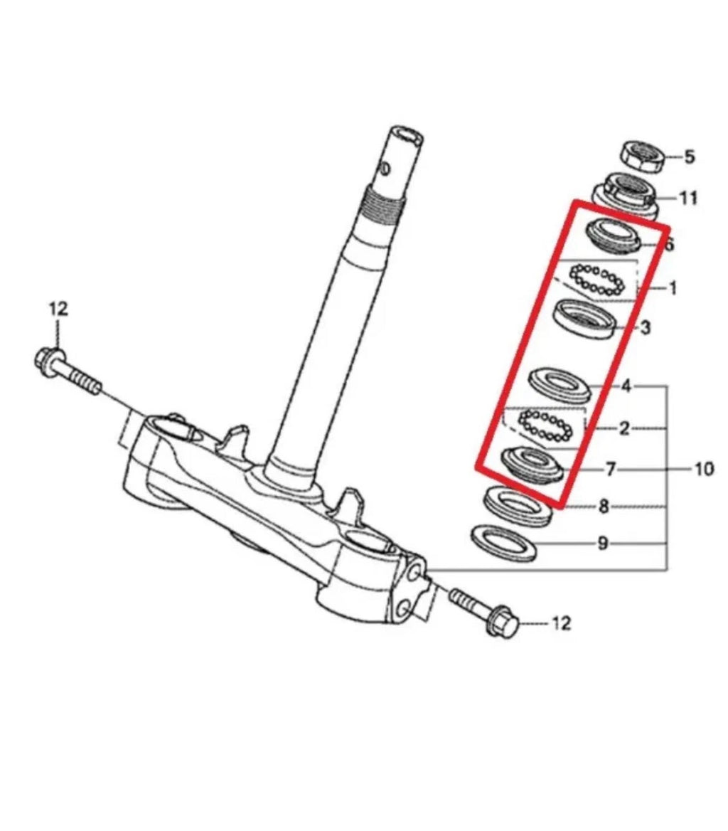 Head Bearings Honda SH 2021-2024